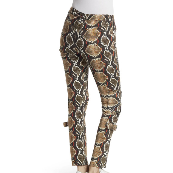 NWT $1150 Burberry Cocoa Snake Pattern Skinny Women's Pants 27 US Italy - Picture 2 of 7